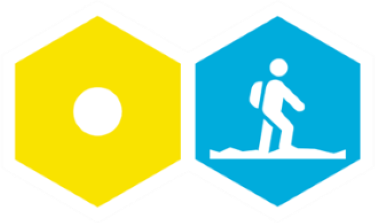 gul hexagon med vit prick och lätt ledsymbol